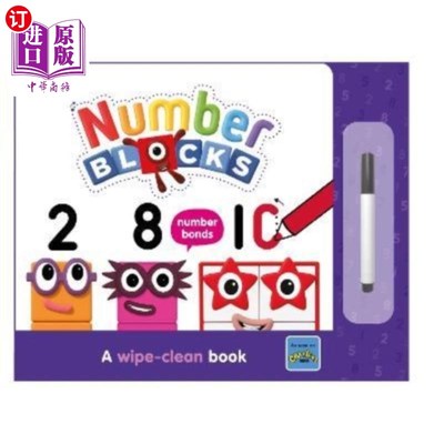 海外直订Numberblocks Number Bonds: A Wipe-Clean Book 数字块数字键:一本擦干净的书