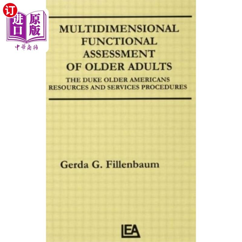海外直订Multidimensional Functional Assessment of Older ... 老年人多维功能评估