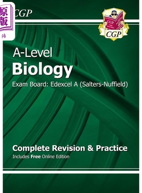 英国CGP A-Level Biology: Edexcel A Year 1 & 2 Complete Revision & Practice with Online Edition【中商原版】