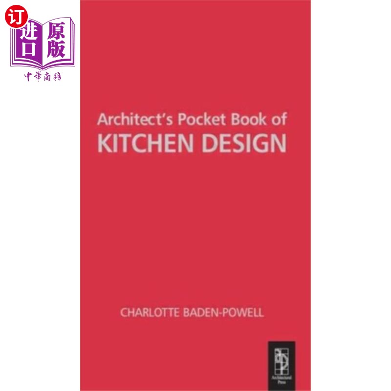 海外直订Architect's Pocket Book of Kitchen Design 建筑师的厨房设计袖珍书