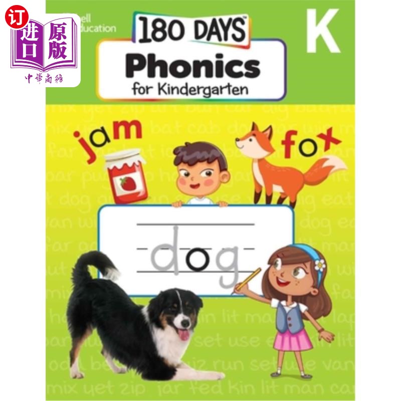 海外直订180 Days(tm) Phonics for Kindergarten: Practice, Assess, Diagnose 180天(tm)幼儿园读音:练习,评估,诊断
