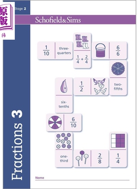 Fractions Decimals & Percentages 3 英国Schofield小学教辅 分数小数百分比 3年级 英文原版幼小数学学习教辅 【中商原版】