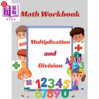 海外直订Multiplication and Division Math Workbook: Double Digit multiply and divide math 乘法和除法数学练习册：三、