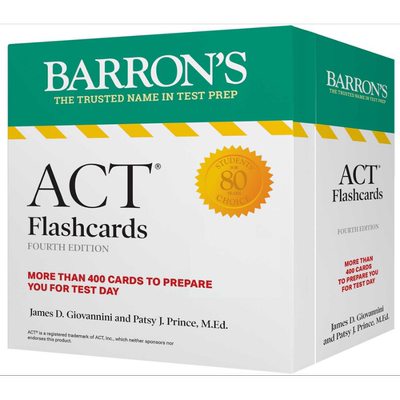 现货 ACT Flashcards Fourth Edition Up-to-Date Review 新版ACT考试抽认卡 第四版 美国大学入学考试备考 英文原版【中商原版】