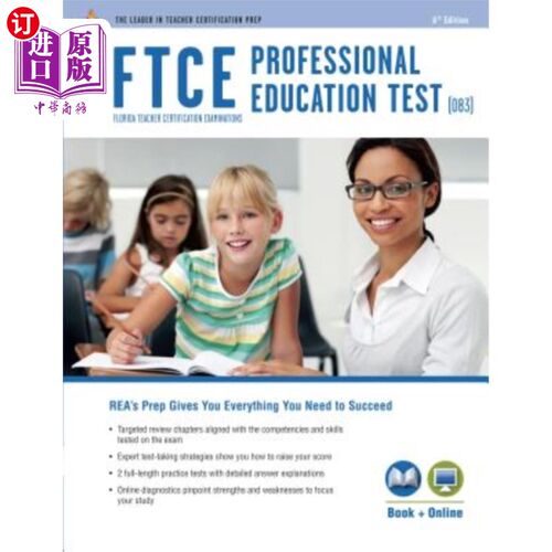 海外直订FTCE Professional Ed (083) Book + Online FTCE专业教育（083）图书+在线