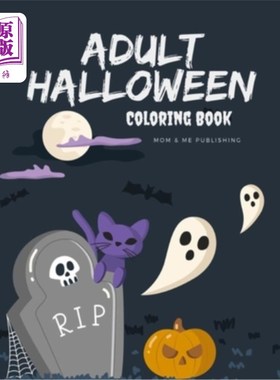 海外直订Adult Halloween Coloring Book: coloring pages for adults relaxation with Horror, 成人万圣节彩绘书：用恐怖、