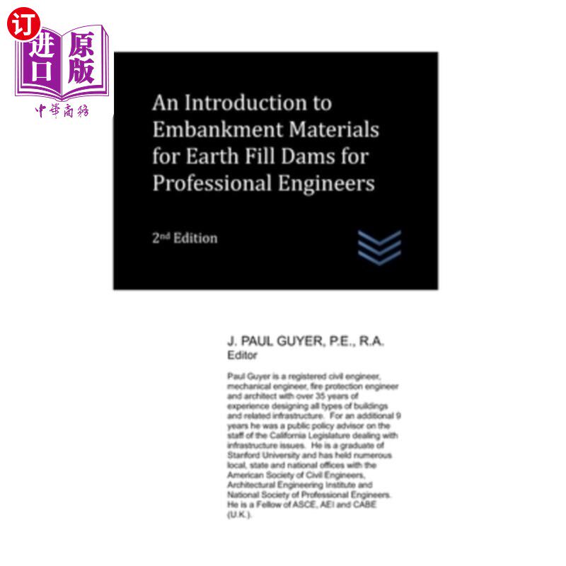 海外直订An Introduction to Embankment Materials for Earth Fill Dams for Professional Eng 专业工程师土坝路堤材料导论
