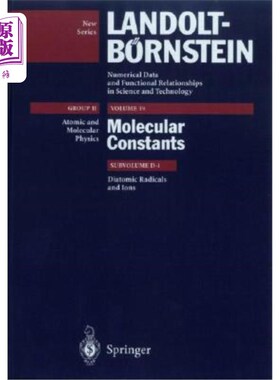 海外直订Diatomic Radicals and Ions 双原子自由基和离子