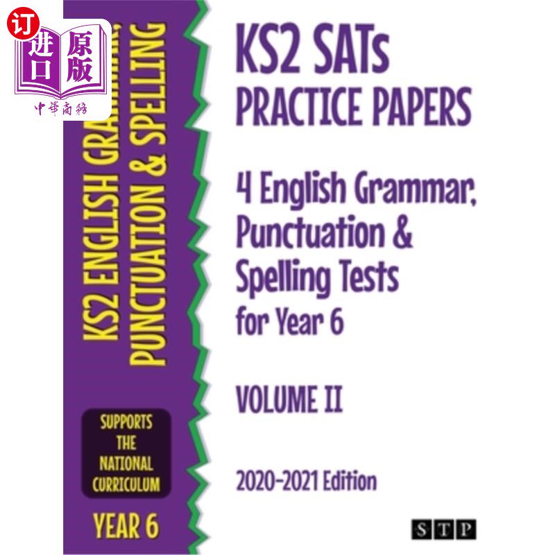 海外直订KS2 SATs Practice Papers 4 English Grammar, Punctuation and Spelling Tests for Y KS2 SATs练习