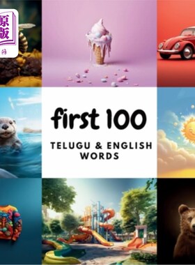 海外直订First 100 Telugu & English Words 前100个泰卢固语和英语单词