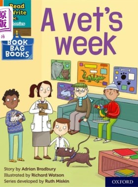 海外直订Read Write Inc. Phonics: Orange Set 4 Book Bag B... Read Write公司自然拼读:橙色套装4书袋书2兽医的一周