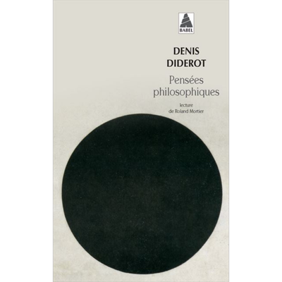 现货 狄德罗 哲学思想录 Pensees philosophiques 法文原版 Denis Diderot 法国唯物主义哲学家 宇宙生成【中商原版】