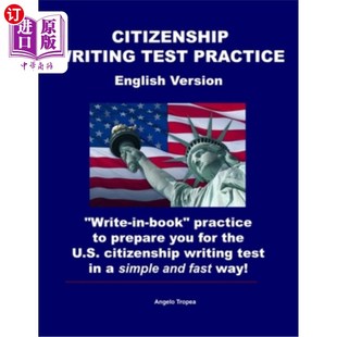 English Writing Practice 公民写作测试练习英语版 海外直订Citizenship Version Test practice book Write ：