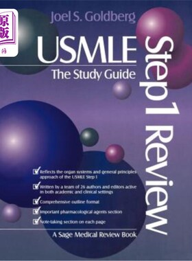 海外直订USMLE Step 1 Review: The Study Guide USMLE第一步回顾：研究指南