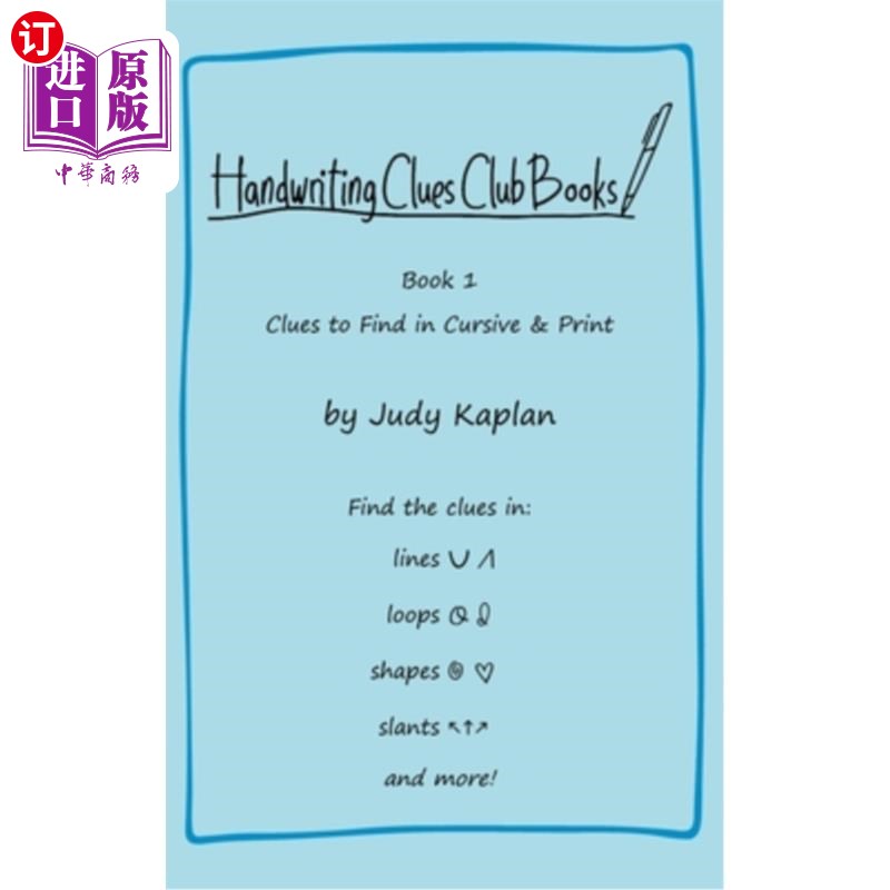海外直订Handwriting Clues Club - Book 1: Clues to Find in Cursive & Print 书写线索俱乐部-第1册:在草书和印刷中找到的