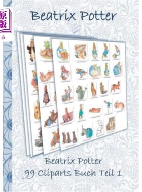 海外直订德语 Beatrix Potter 99 Cliparts Buch Teil 1 ( Peter Hase ): Sticker, Icon, Clipart, C Beatrix