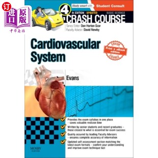 海外直订医药图书Crash Course Cardiovascular System Updated Print + E-Book Edition 心血管系统速成班更新印刷版+电子书版
