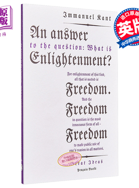 Answer to: ’What is Enlightenment?’ 英文原版 康德：对“什么是启蒙运动”的回答 Immanuel Kant【中商原版】