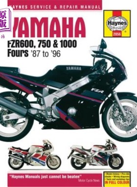 海外直订Yamaha Fzr600, 750 & 1000 Fours '87 to '96 雅马哈 Fzr600、750 和 1000 Fours '87 至 '96