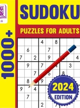 海外直订1000+ Sudoku Puzzles for Adults: Huge Brain Boosting Collection of 1000+ Challen 1000+成人数独谜题：巨大的