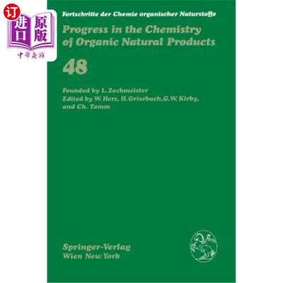 海外直订Fortschritte Der Chemie Organischer Naturstoffe / Progress in the Chemistry of O Fortschritte De