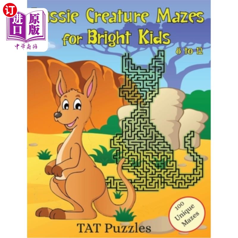 海外直订Aussie Creature Mazes for Bright Kids: 8-12 yrs 澳洲生物迷宫适合聪明的孩子:8-12岁