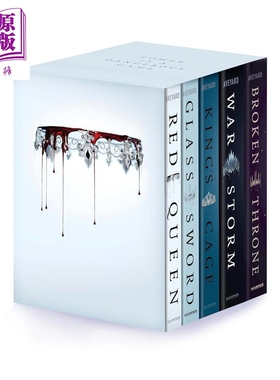 预售 红皇后五册平装合集 红皇后 玻璃之剑 王之牢笼 战争风暴 Red Queen 5 Book Paperback Box Set 英文原版 【中商原版】