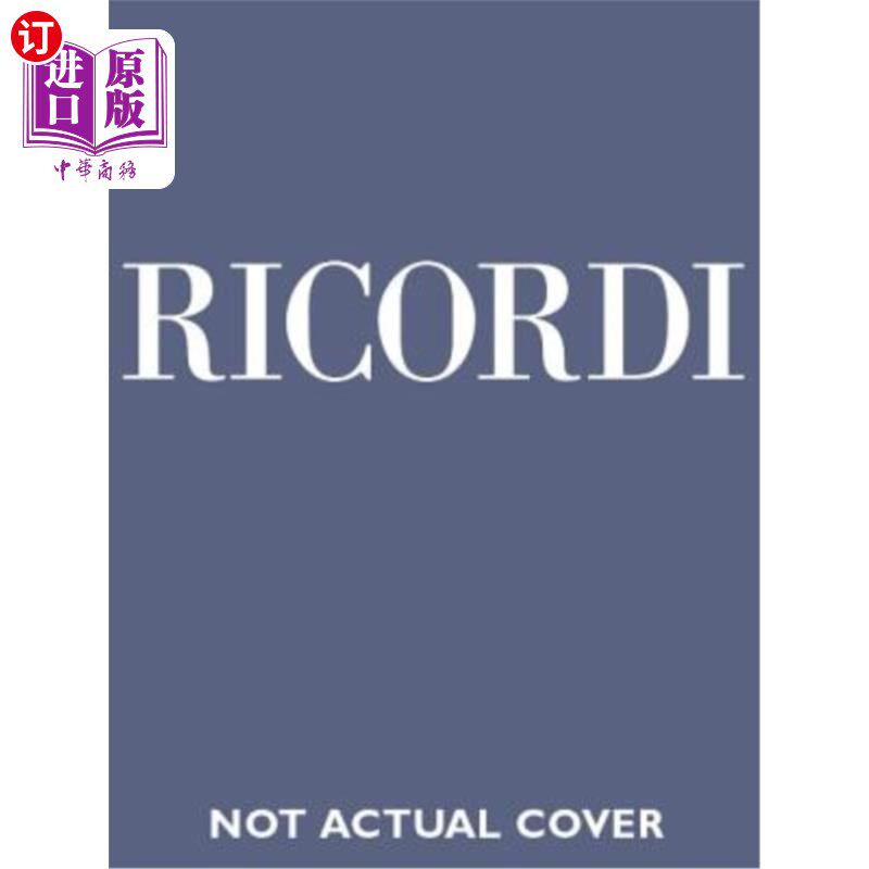 海外直订Maria Di Rohan: Ricordi Opera Vocal Score Series Vocal Score Based on the Critic 玛丽亚·迪·罗汉：里科迪歌剧