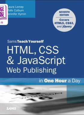 海外直订HTML, CSS & JavaScript Web Publishing in One Hou... HTML, CSS和JavaScript网页发布在一天一小时，山姆教你自己