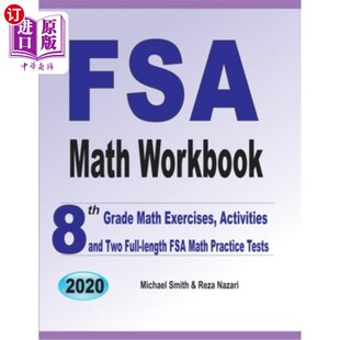 and Math Exercises 海外直订FSA Two FSA 8th Length Workbook FSA数学练习册：八年级数学 Grade Full Activities