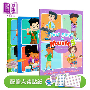12岁 新加坡儿童全面音乐能力标准教程系列教材3 5套装 Textbook Music First 赠点读贴 中商? 含点读贴英文原版 Steps