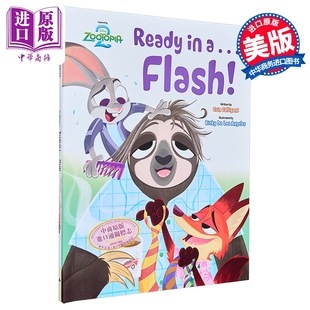 Disney 疯狂动物城2 Ready 进口童书 迪士尼 儿童卡通动画绘本故事 闪电准备 Zootopia Flash 中商原版 英文原版