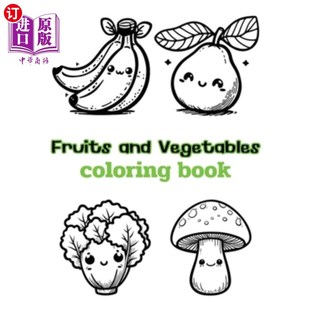 search 水果和蔬菜着色书：儿童着色 coloring pages Children Vegetables book puz 海外直订Fruits word and