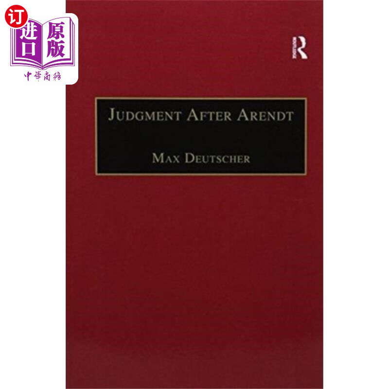 海外直订Judgment After Arendt 阿伦特之后的审判