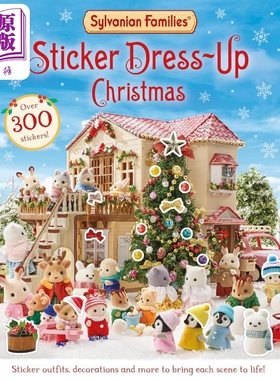 预售 森贝儿家族圣诞贴纸装扮 小鼻噶小鼻嘠 Sylvanian Families Sticker Dress-Up Christmas Book英文原版儿童卡通动画 精装【中