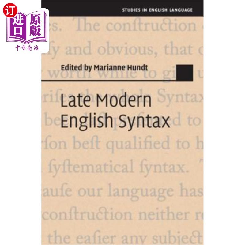 海外直订Late Modern English Syntax 晚期现代英语句法