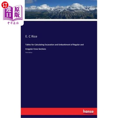 海外直订Tables for Calculating Excavation and Embankment of Regular and Irregular Cross  正、不规则断面开挖及路堤计