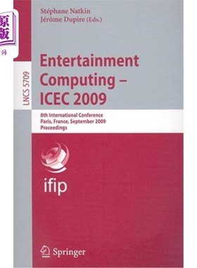 海外直订Entertainment Computing--ICEC 2009 娱乐计算——ICEC 2009
