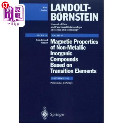 海外直订Perovskites I (Part B) 钙钛矿I（B部分）