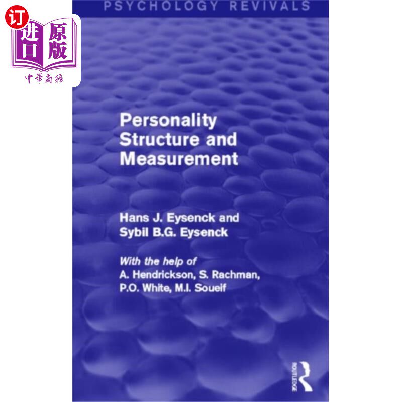 海外直订Personality Structure and Measurement (Psycholog... 人格结构与测量(心理学复兴)