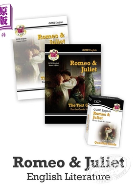 现货 英国CGP原版 GCSE English Literature Romeo & Juliet GCSE英国文学：罗密欧与朱丽叶 备考教辅三册 含答案 【中商原版】
