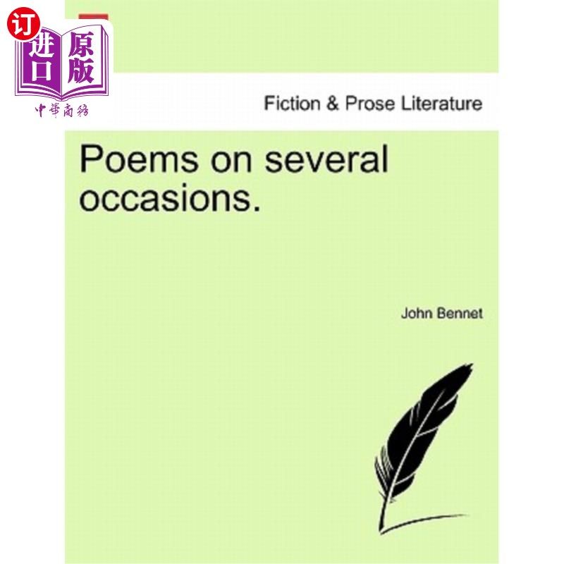 海外直订Poems on Several Occasions. 几首诗。