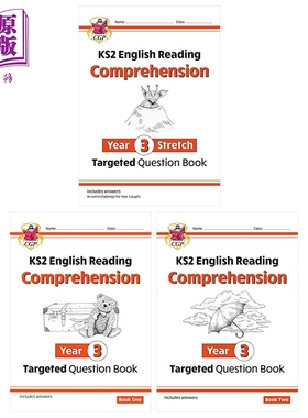 英国原版CGP KS2 小学三年级 英语阅读理解练习册合集3册 Book 1+2+Stretch English Reading Comprehension【中商原版】