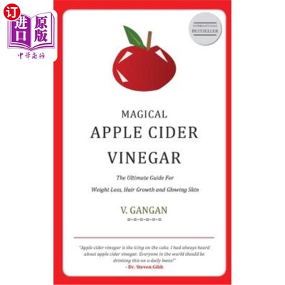 海外直订医药图书Magical Apple Cider Vinegar: Ultimate Guide to Weight Loss, Hair Growth and Glow 神奇的苹果醋:减肥