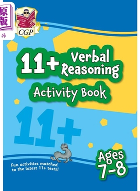 现货 英国CGP New 11+ Activity Book Verbal Reasoning Ages 7-8【中商原版】