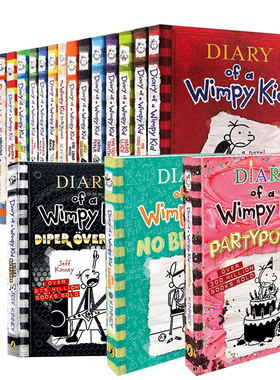 小屁孩日记英文原版 Diary Of A Wimpy Kid 1-19-20 英版 英语章节桥梁书 Jeff Kinney 美国初中小学生课外读物漫画小说 7-12岁