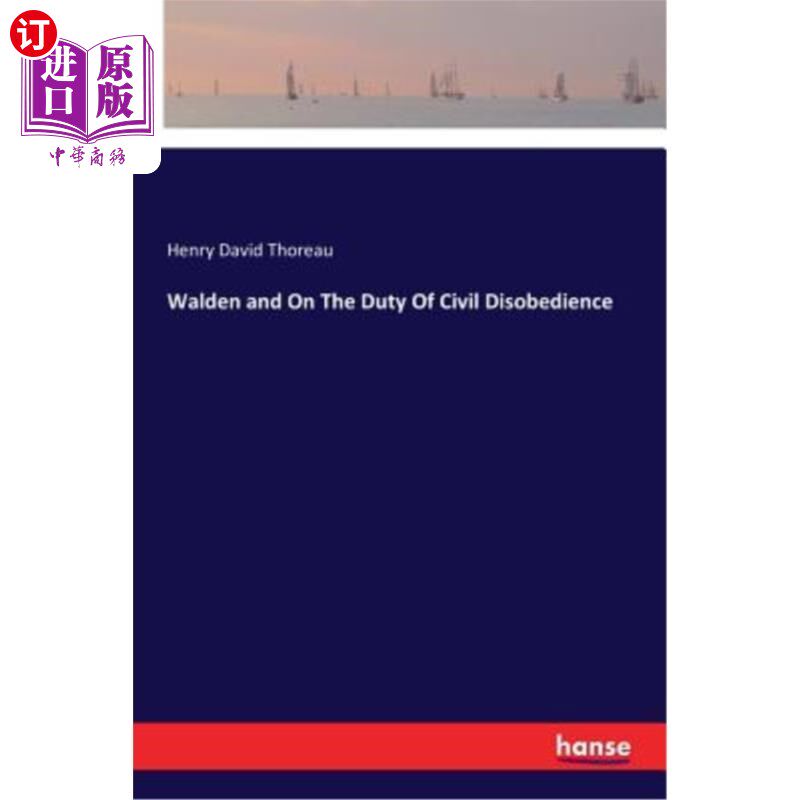 海外直订Walden and On The Duty Of Civil Disobedience 《瓦尔登湖》与《公民抗命义务》