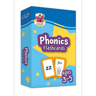 预售 英国CGP原版教辅 New Phonics Flashcards for Ages 3-5: perfect for home learning3-5岁新Phonics抽认卡【中商原版】