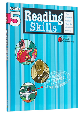 Flash Kids 阅读技巧5年级 英文版Reading Skills Grade 5英语学习辅助 小学家庭英文练习册 Harcourt Family Learning 工具?