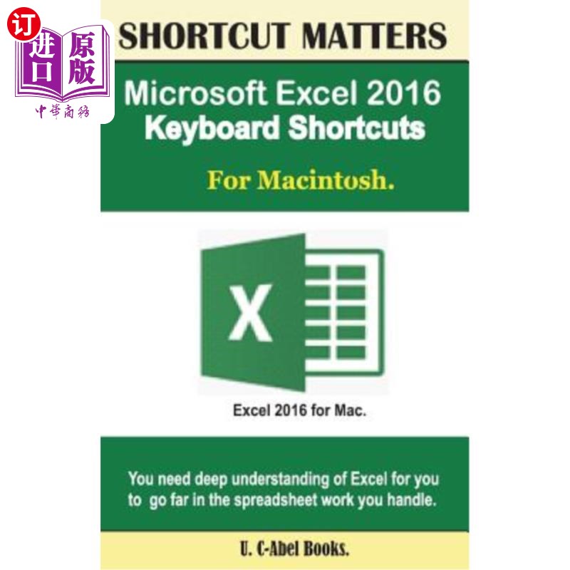 海外直订Microsoft Excel 2016 Keyboard Shortcuts For Macintosh Microsoft Excel 2016 Macintosh键盘快捷方式 书籍/杂志/报纸 科学技术类原版书 原图主图